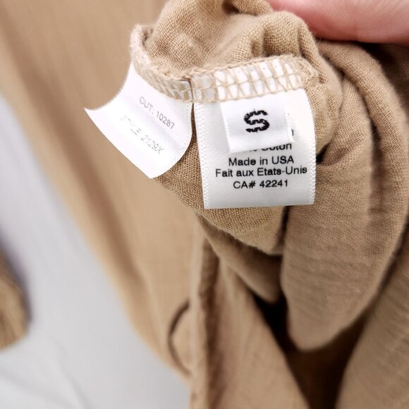 Star X Midi Shirt Dress Size Small Gauze Button Down Beachy Minimalist Boho USA - Picture 10 of 15